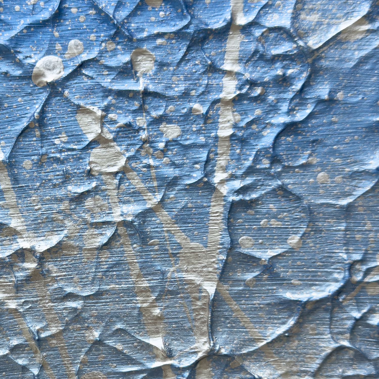 Ocean Mist Original Abstract Painting Closeup Colours