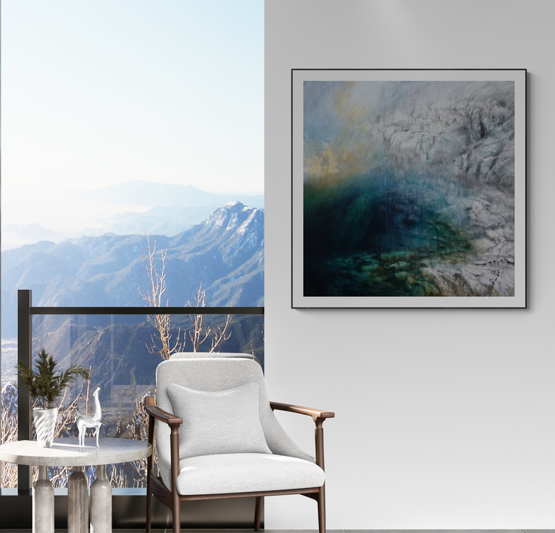 Canvy White Sapphire Living Room With Mountain Views