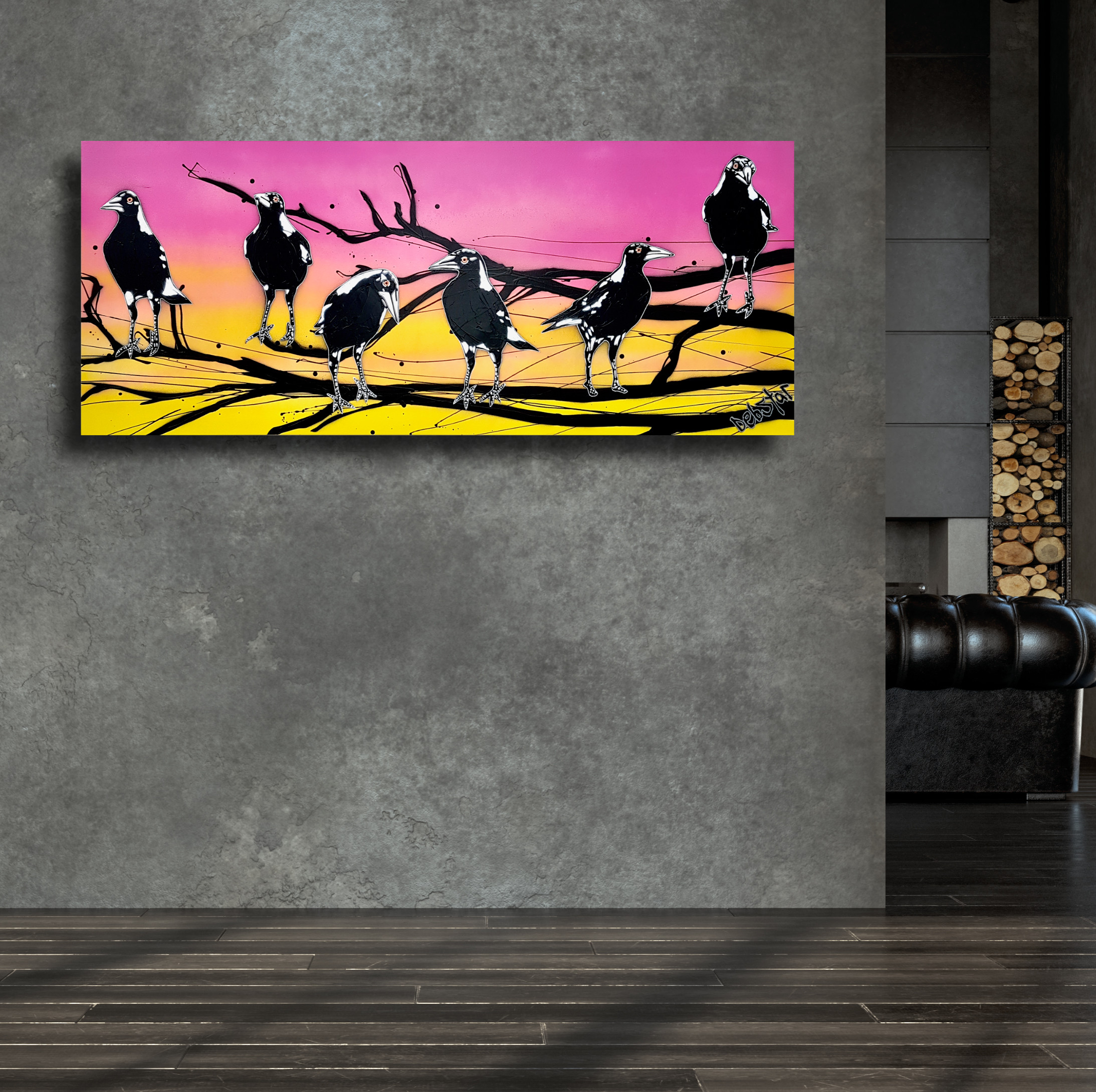 Living Room Interior In Loft, Industrial Style