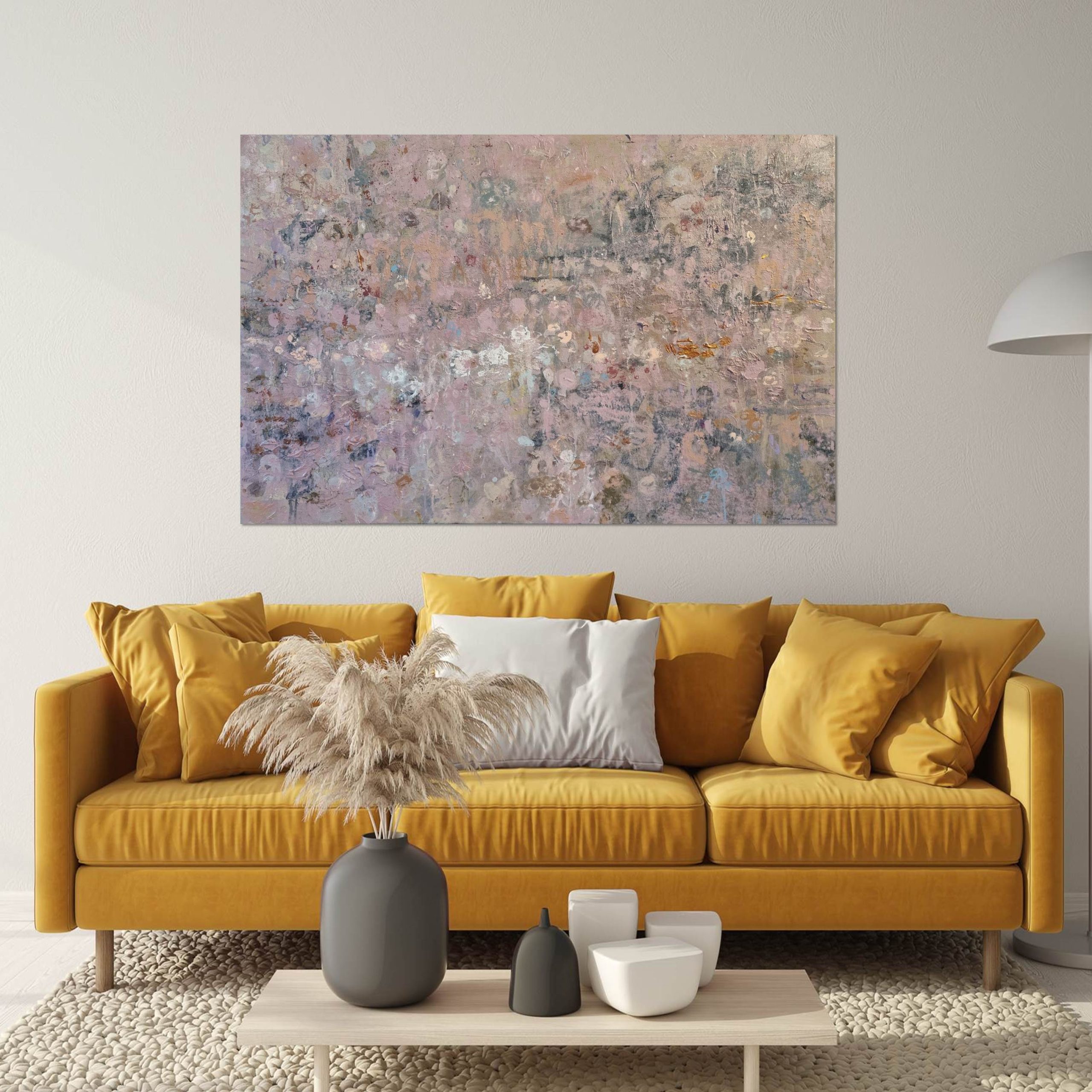 A Blushed Landscape Yellow Lounge Rm