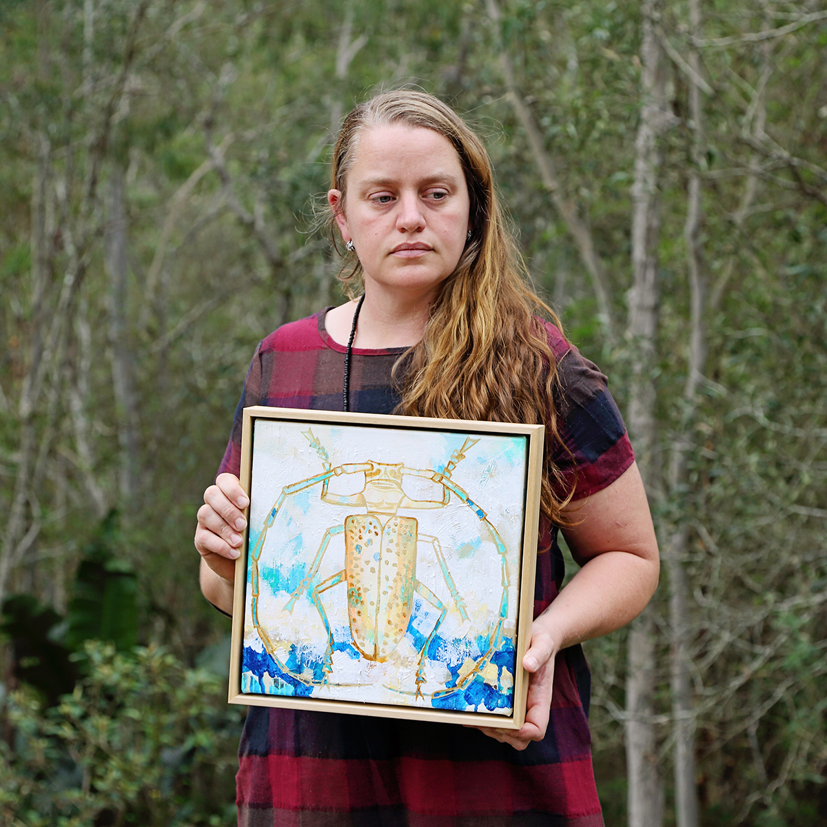 Lr 008 Longicorn Beetle Solitude I Smith And Brooks Art Coastal Vibes Insect Art Native Australian Beetles Tropical Art