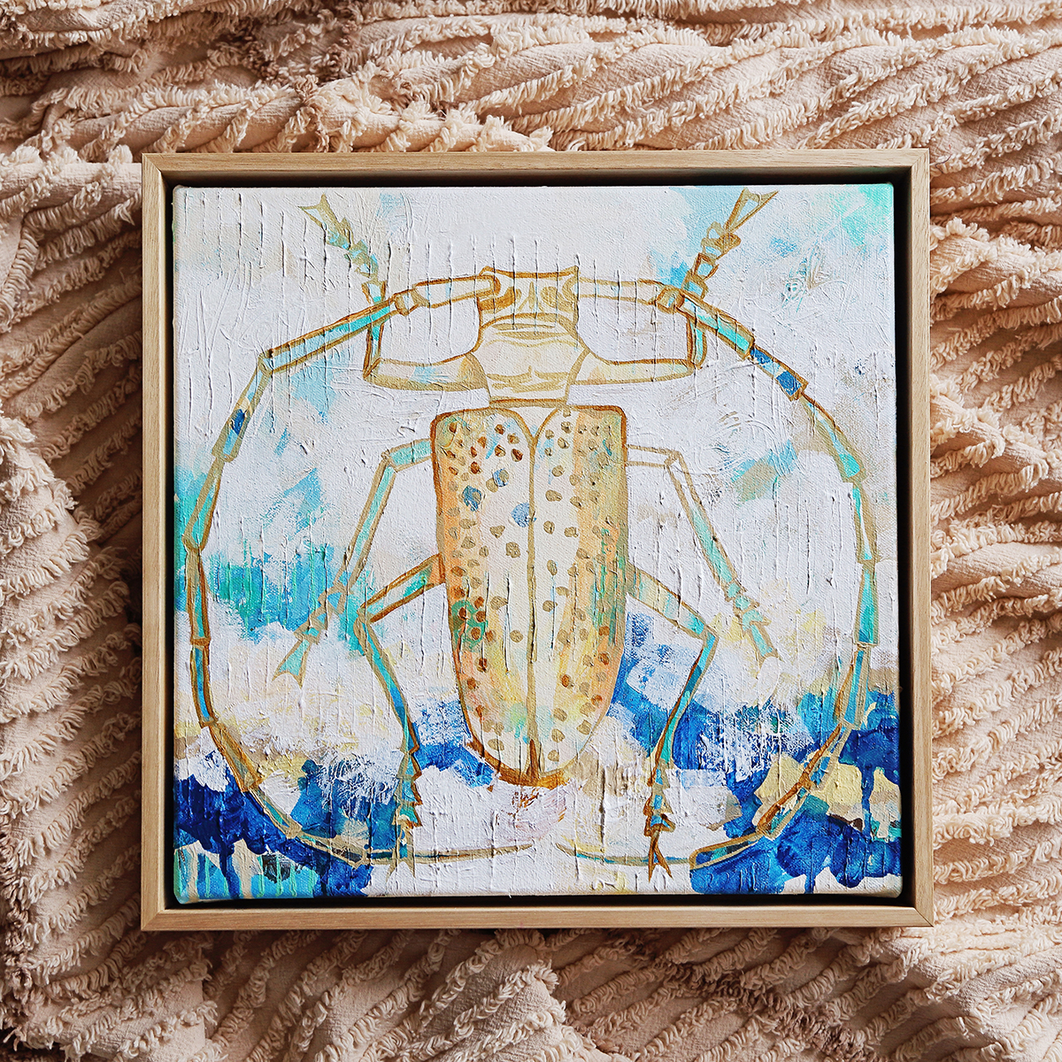 Lr 028 Longicorn Beetle Solitude I Smith And Brooks Art Coastal Vibes Insect Art Native Australian Beetles Tropical Art