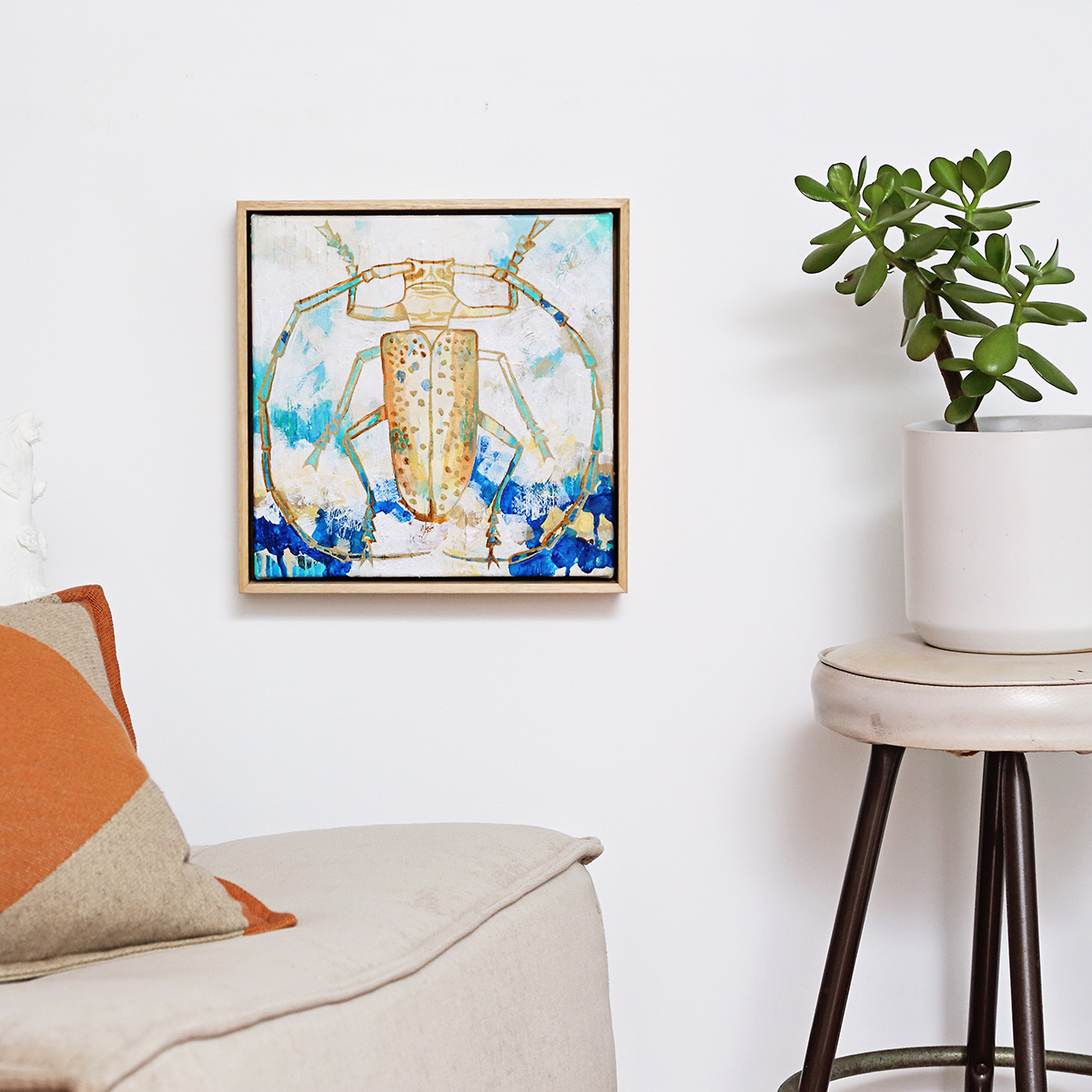 Lr 045 Longicorn Beetle Solitude I Smith And Brooks Art Coastal Vibes Insect Art Native Australian Beetles Tropical Art