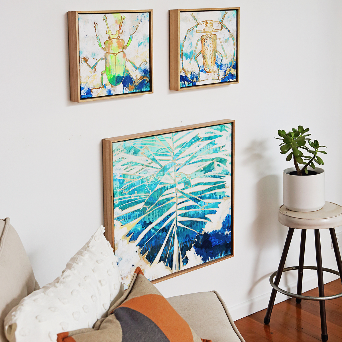 Lr 118 Tropical Art Smith And Brooks Art Matching Art Large Scale Blue Art Holiday Vibes Coastal Interiors
