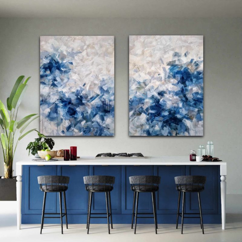 Blue Flutter – Diptych