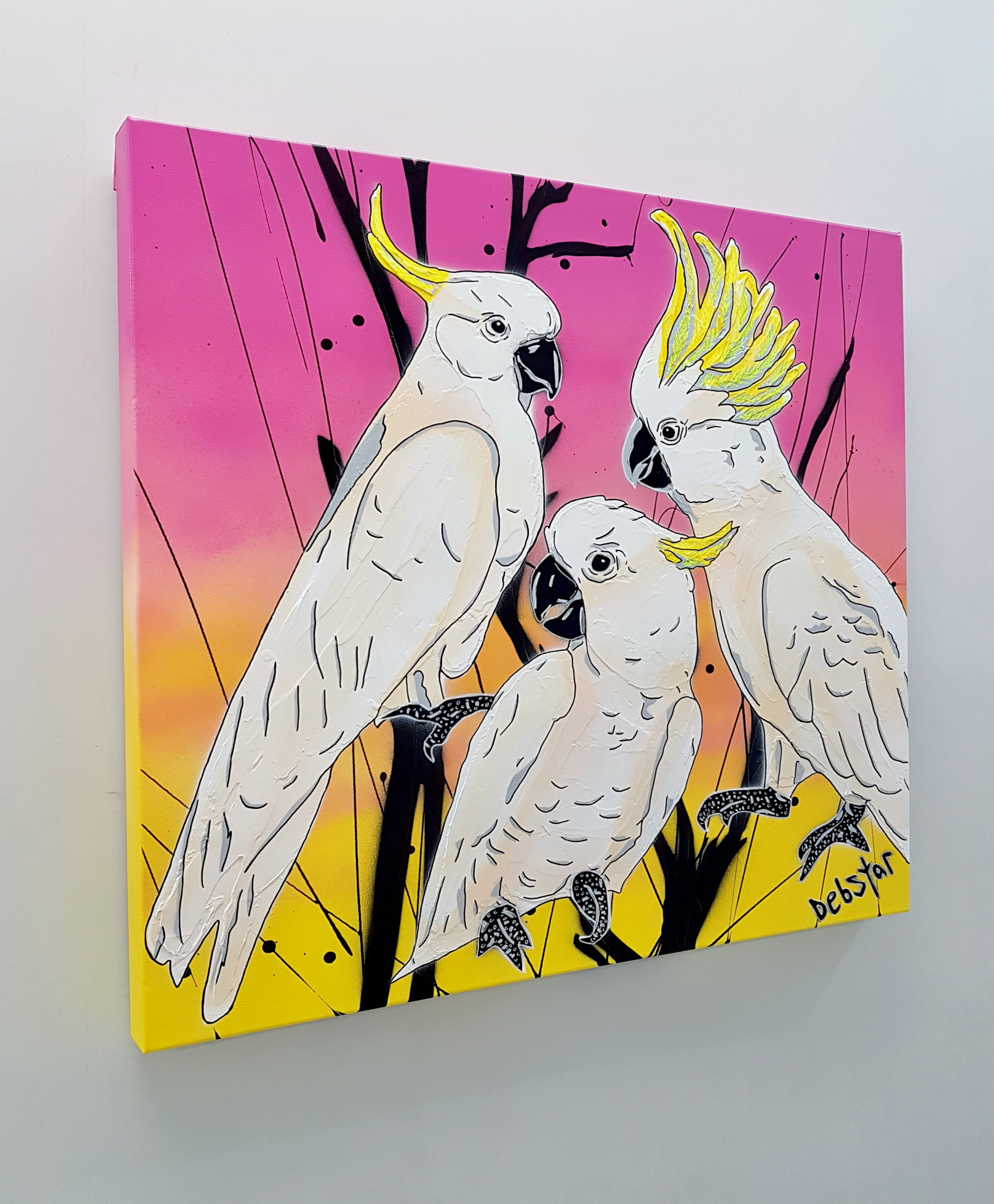 Crackle Of Cockatoos Sunrise Deborah Lang Urban Pop Art 3
