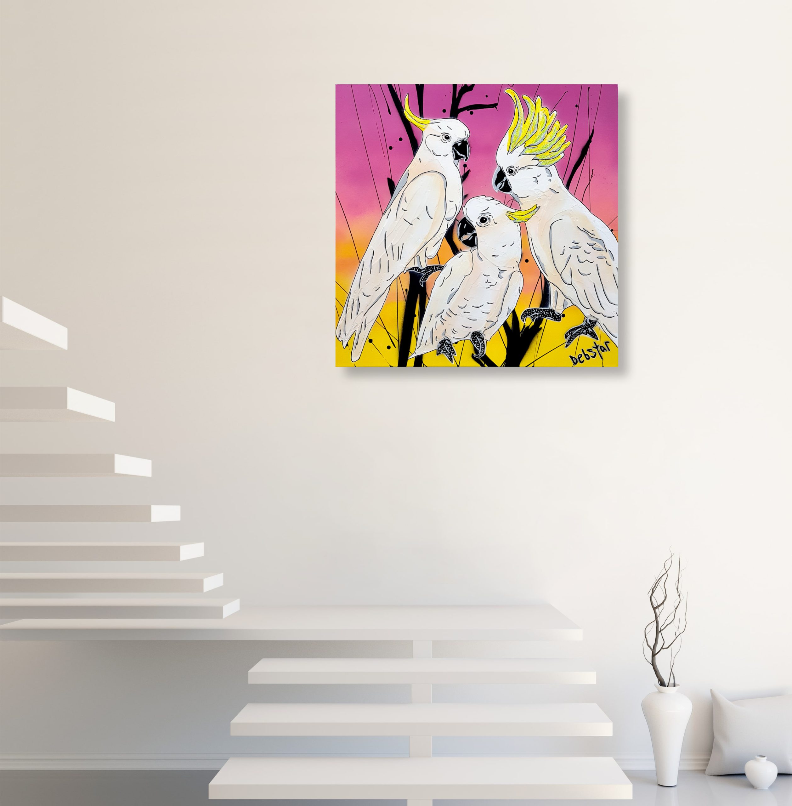 Crackle Of Cockatoos Sunrise Deborah Lang Urban Pop Art 7