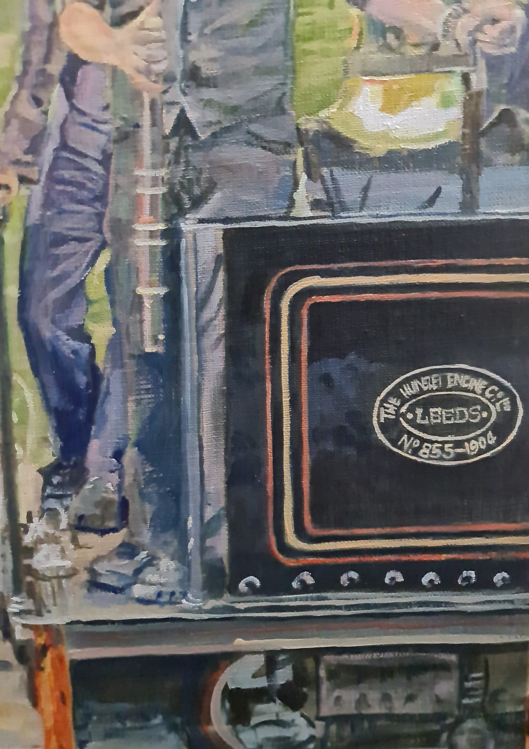 Welshman With His Train Jo S. Stacey Close Up 3