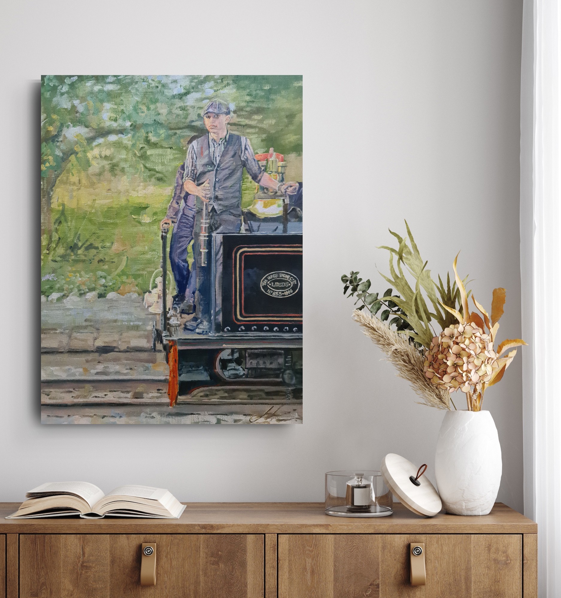 Welshman With His Train Jo S. Stacey In Situ1