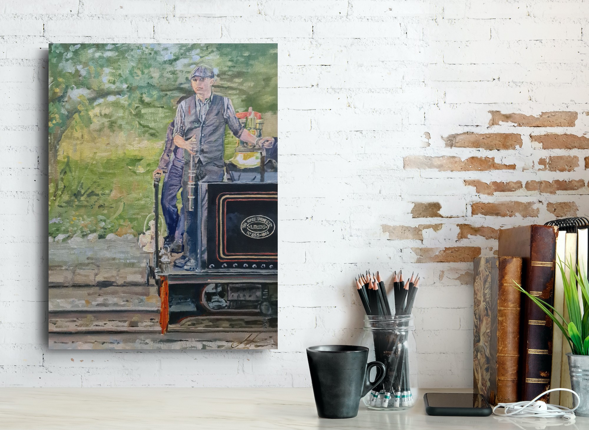 Welshman With His Train Jo S. Stacey In Situ3