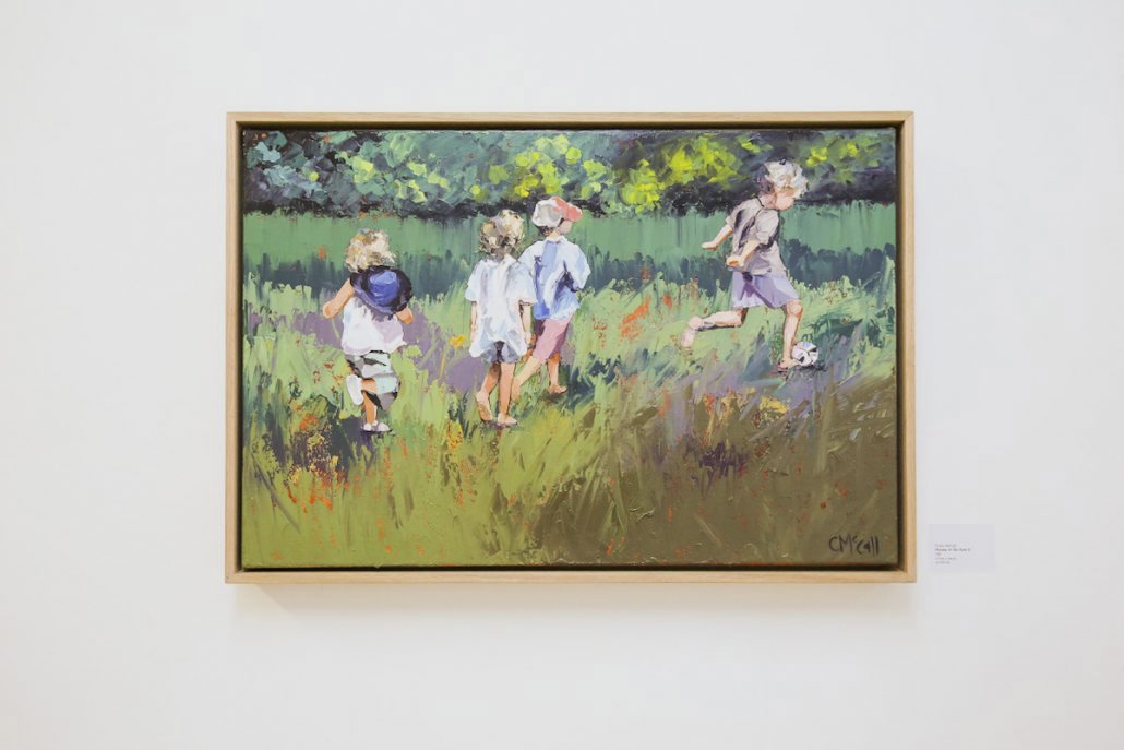 Playing At The Park Iii Framed