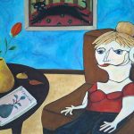 Waiting To Blossom Acrylic 76x61cm $760