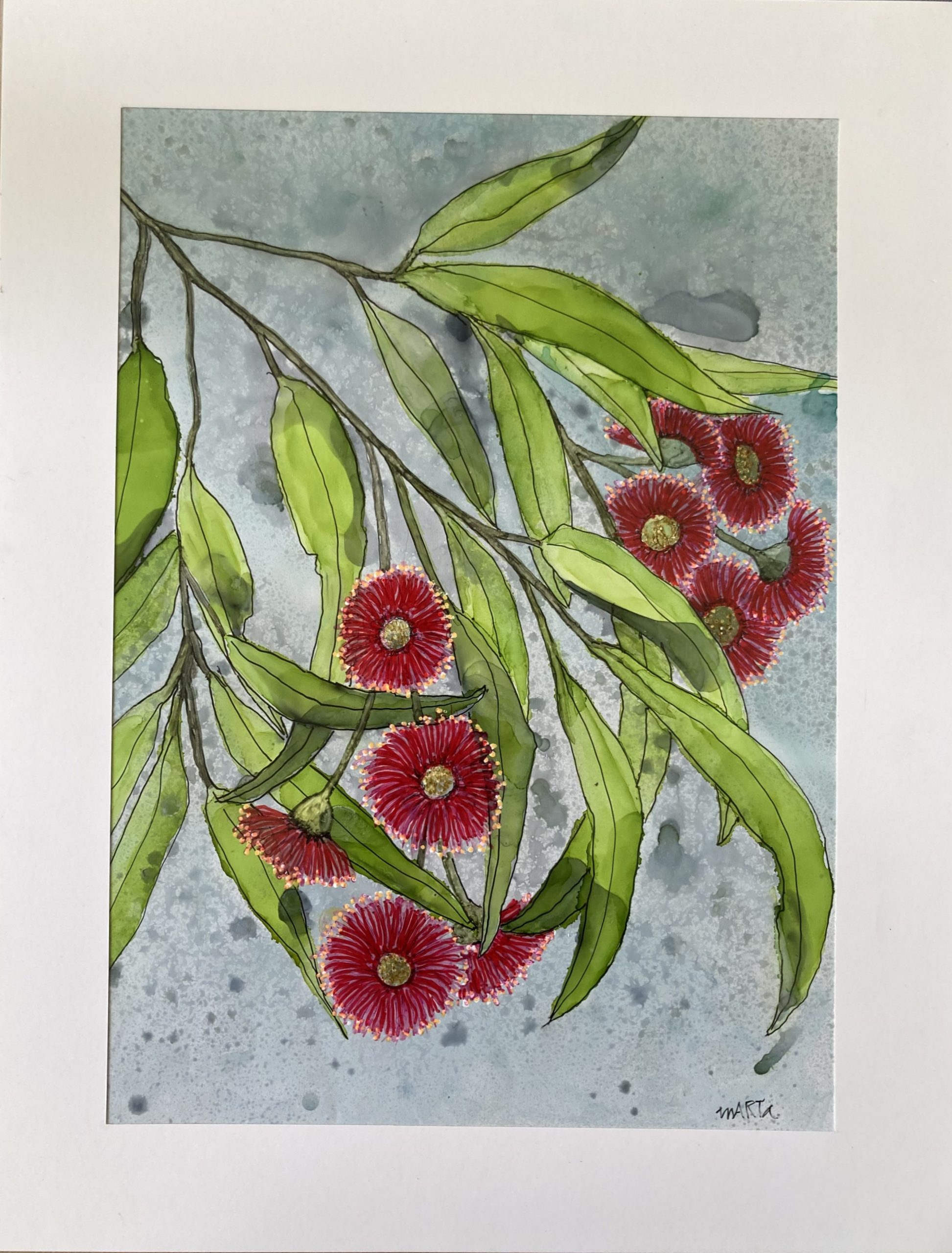 Mbj 409 Red Gum Flowers Mat