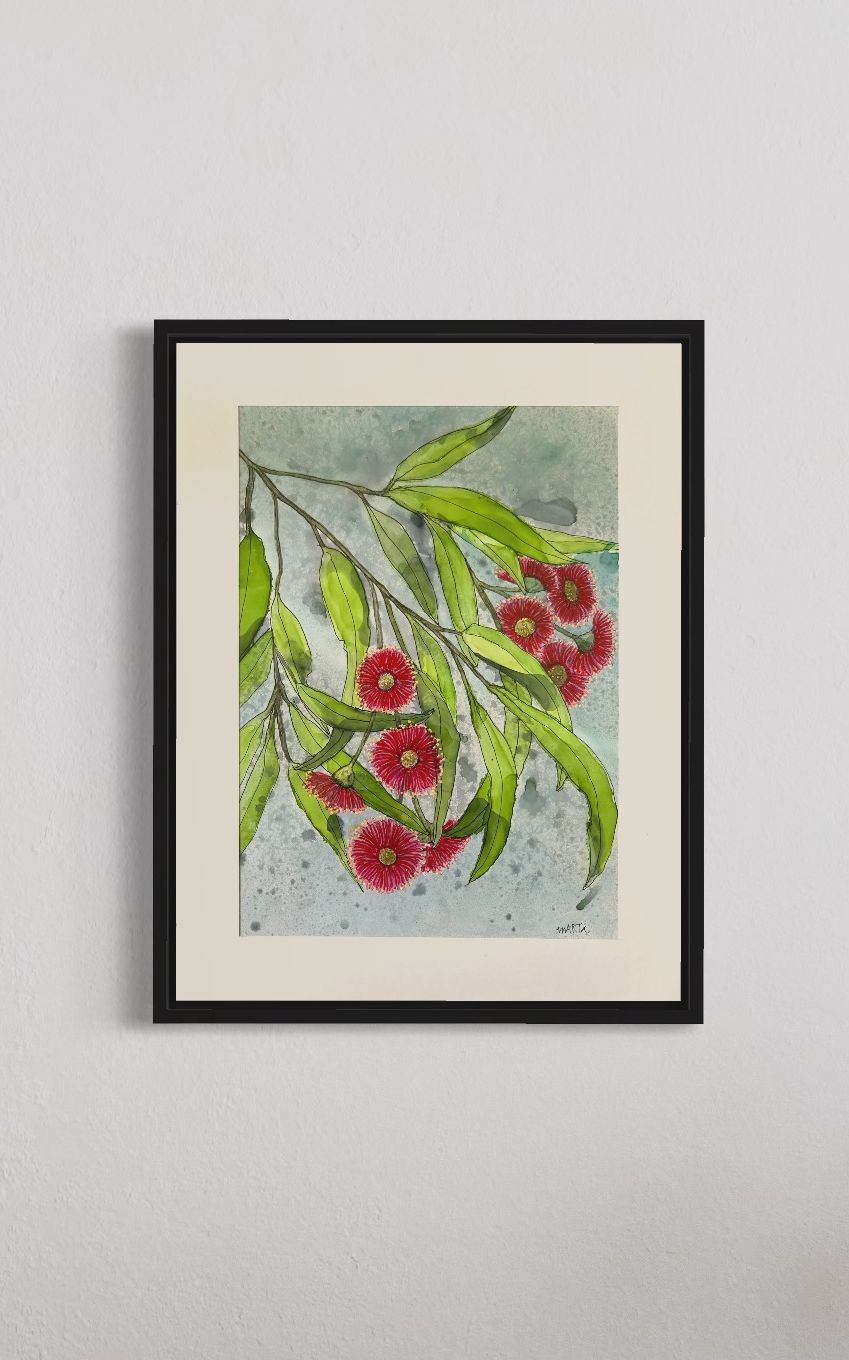 Mbj 409red Gum Flowers Hanging