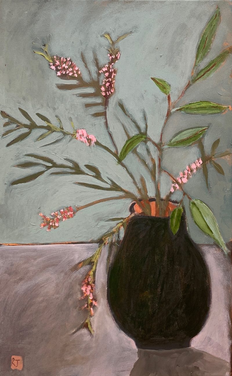 Still Life with Pink Bottle Brush