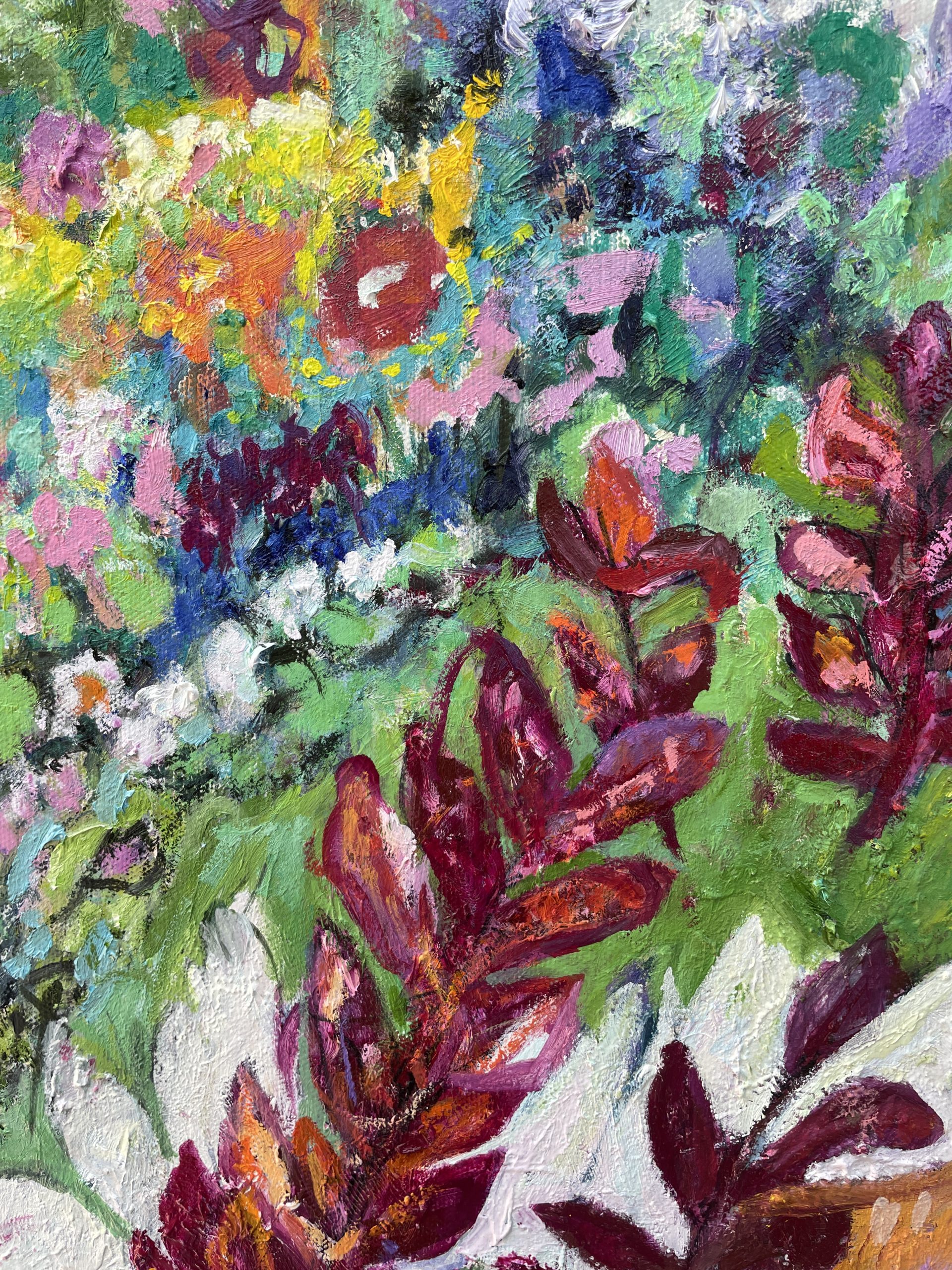 Red And White Flowers Closeup 2