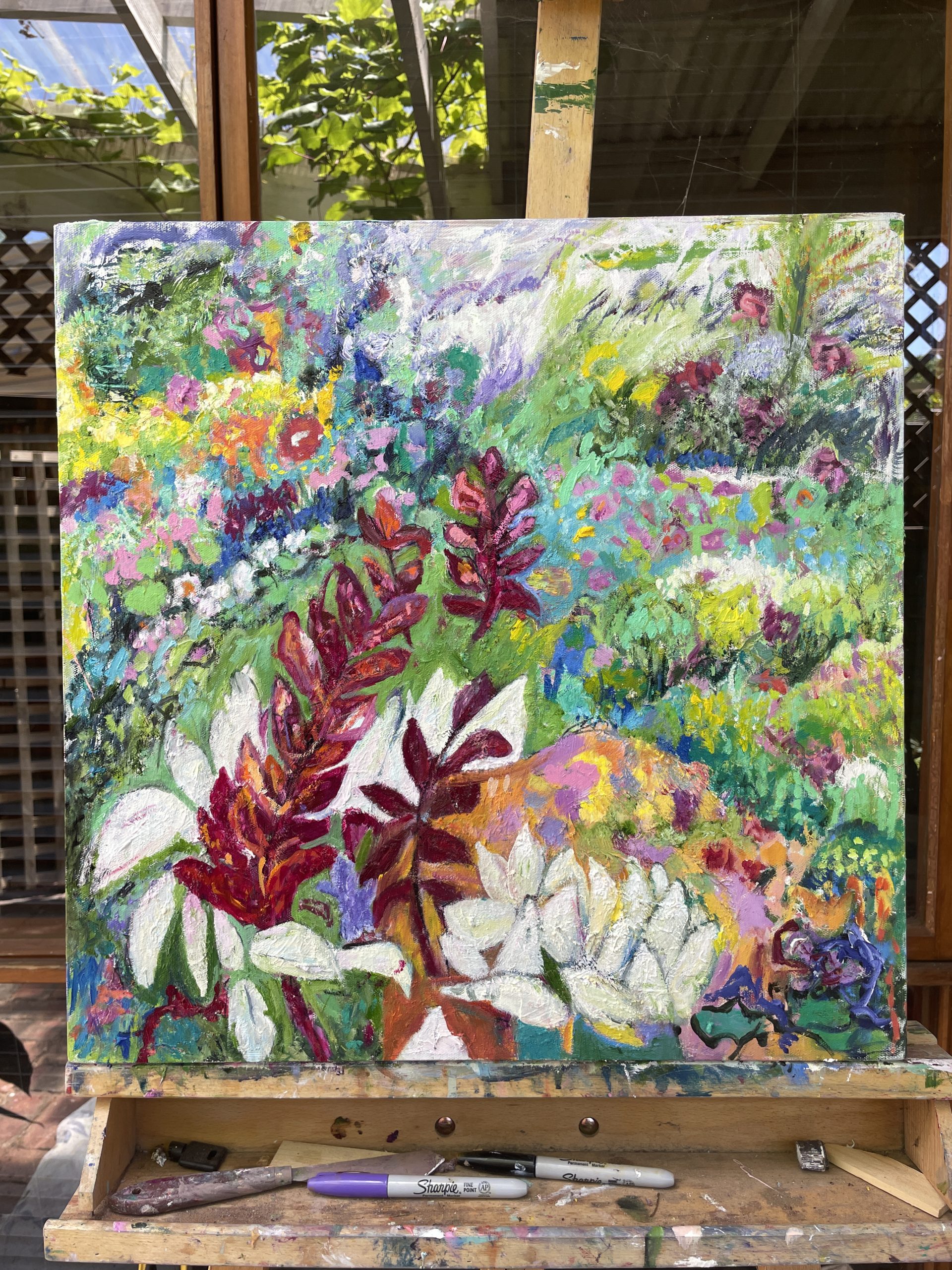 Red And White Flowers Studio View