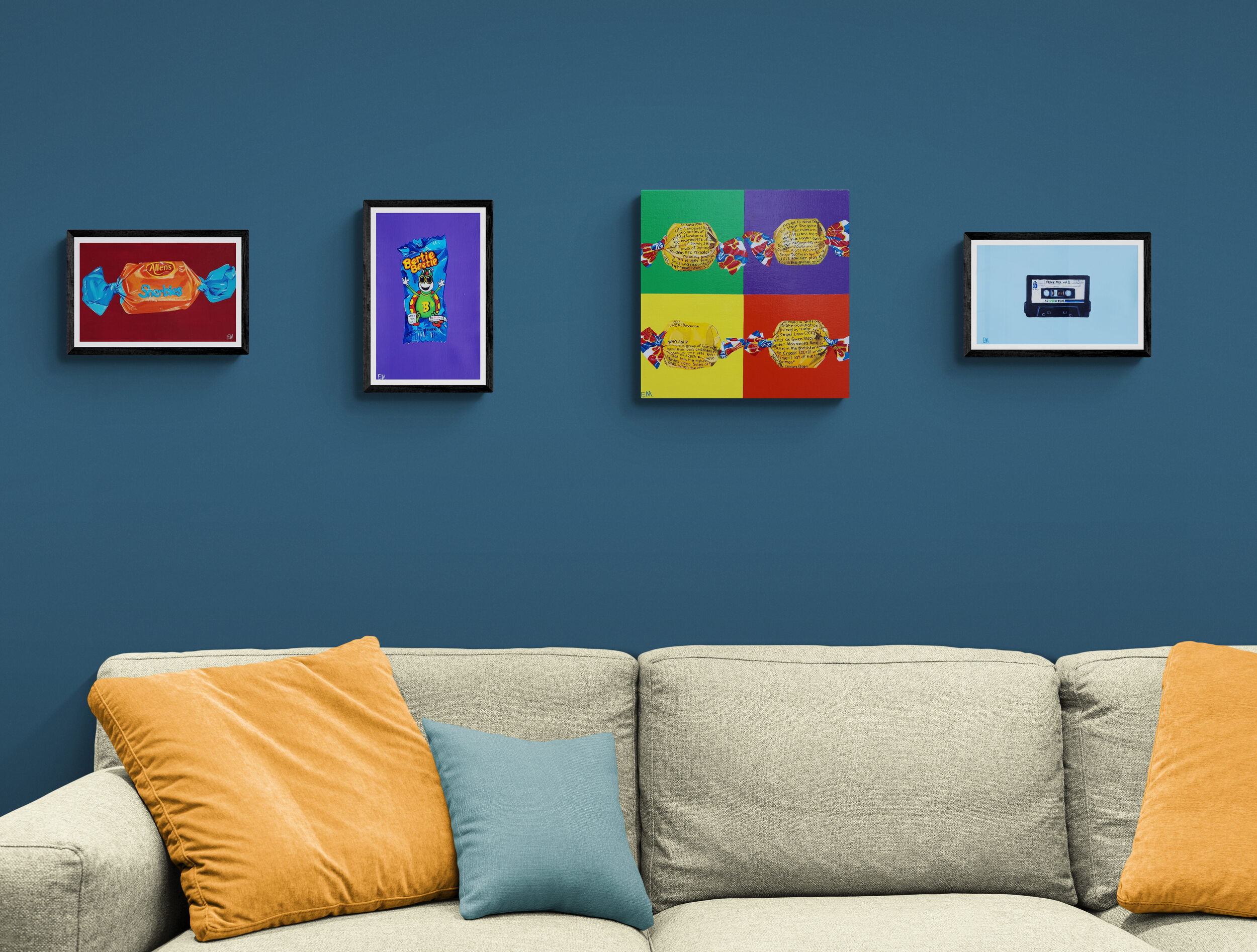 Close Up View Of Large Sofa