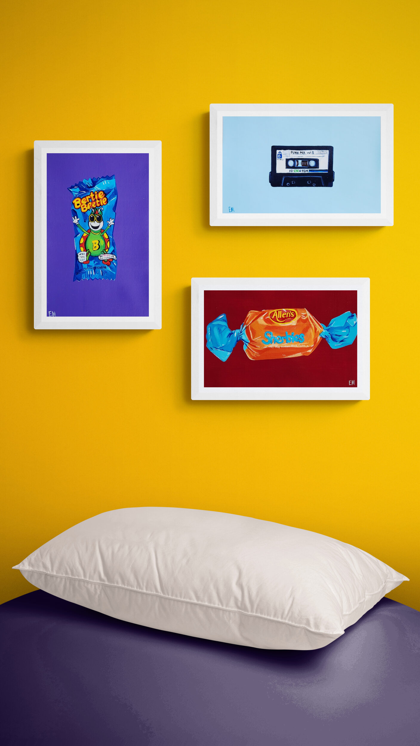 Close Up View Of Pillow On Bed