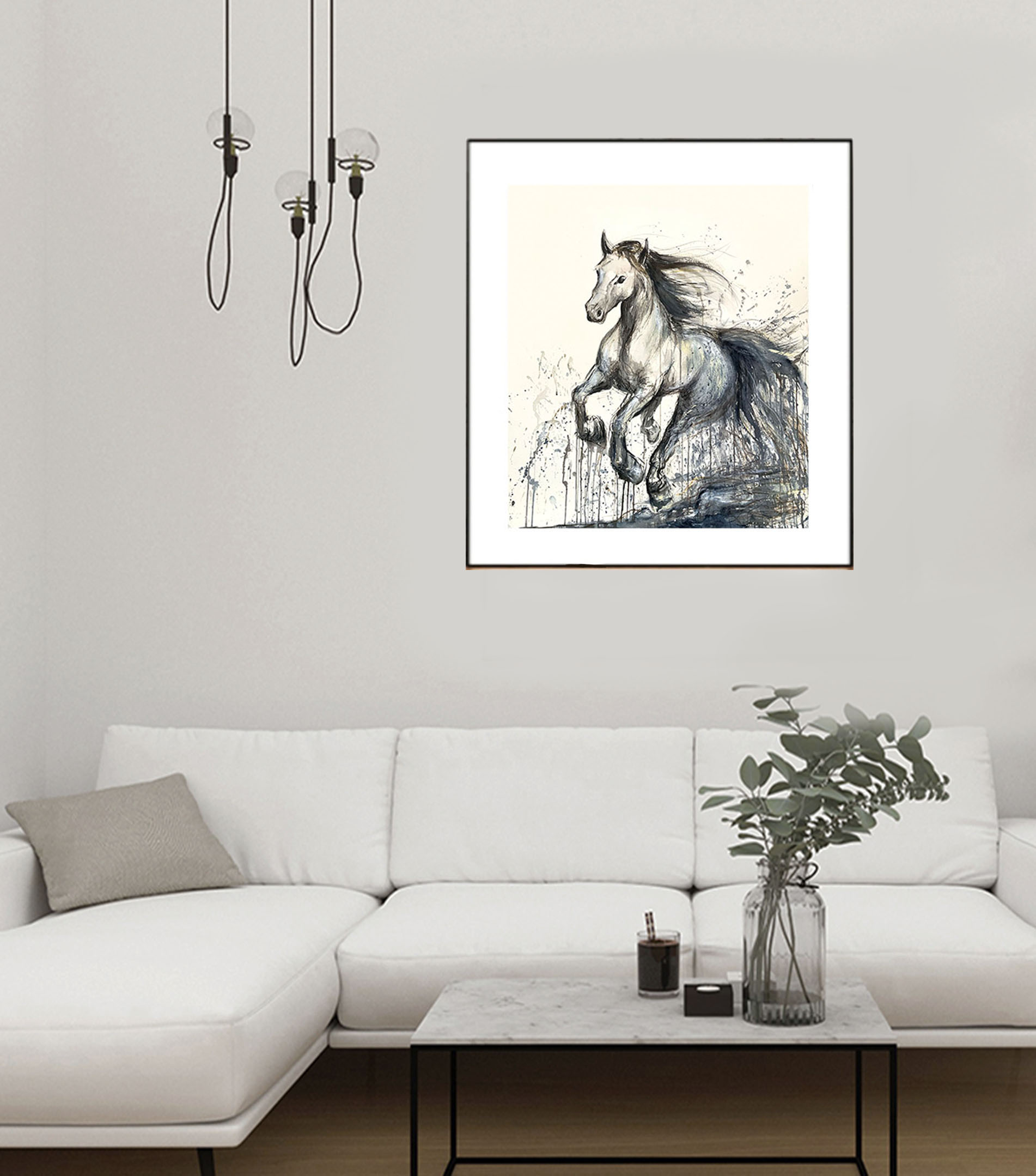 Sydney Artist Leni Kae Wild Horse Spirit Original Art Interior Design4