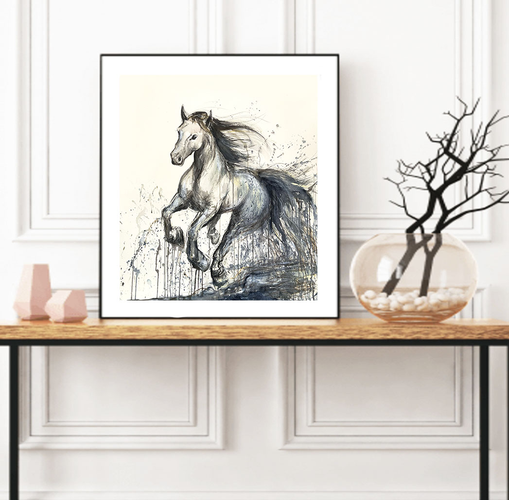 Sydney Artist Leni Kae Wild Horse Spirit Original Art Interior Design3
