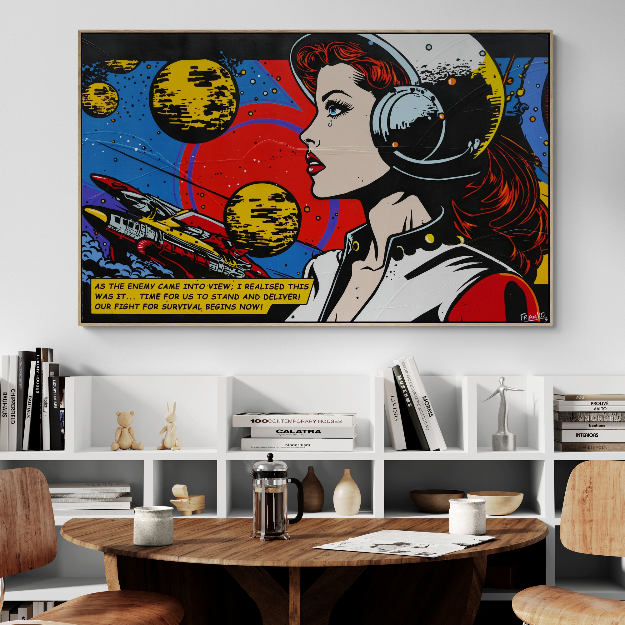 Cosy Room With Bookshelf And Wooden Furniture (1)