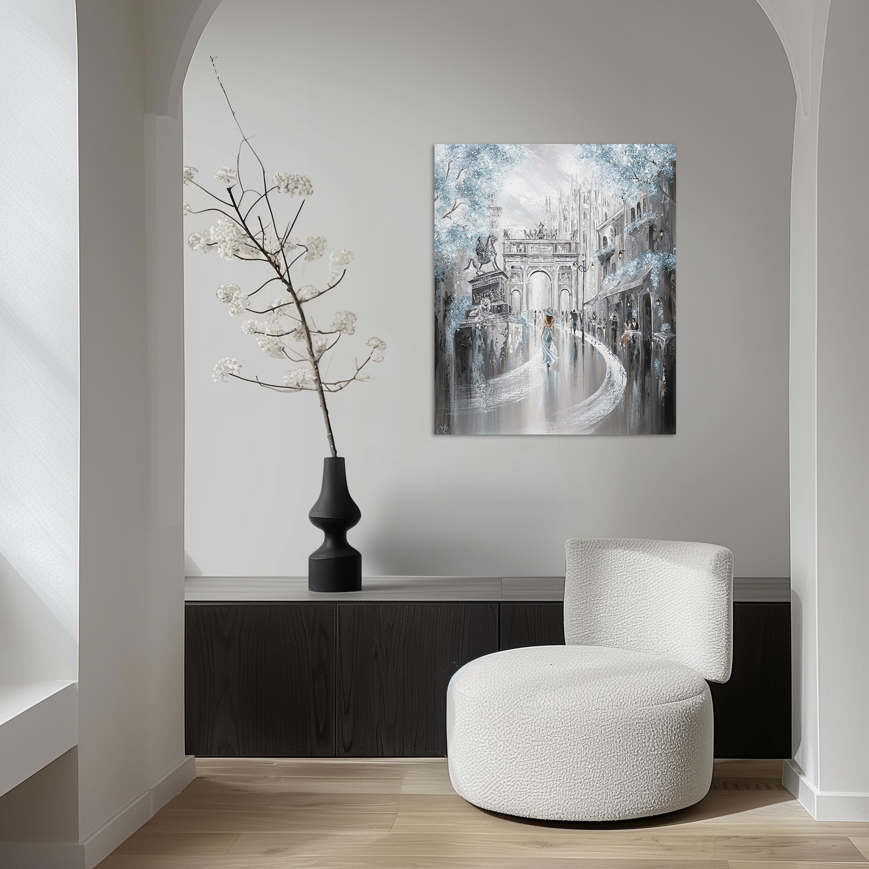 Sky Blue, Milan Wallmockup1