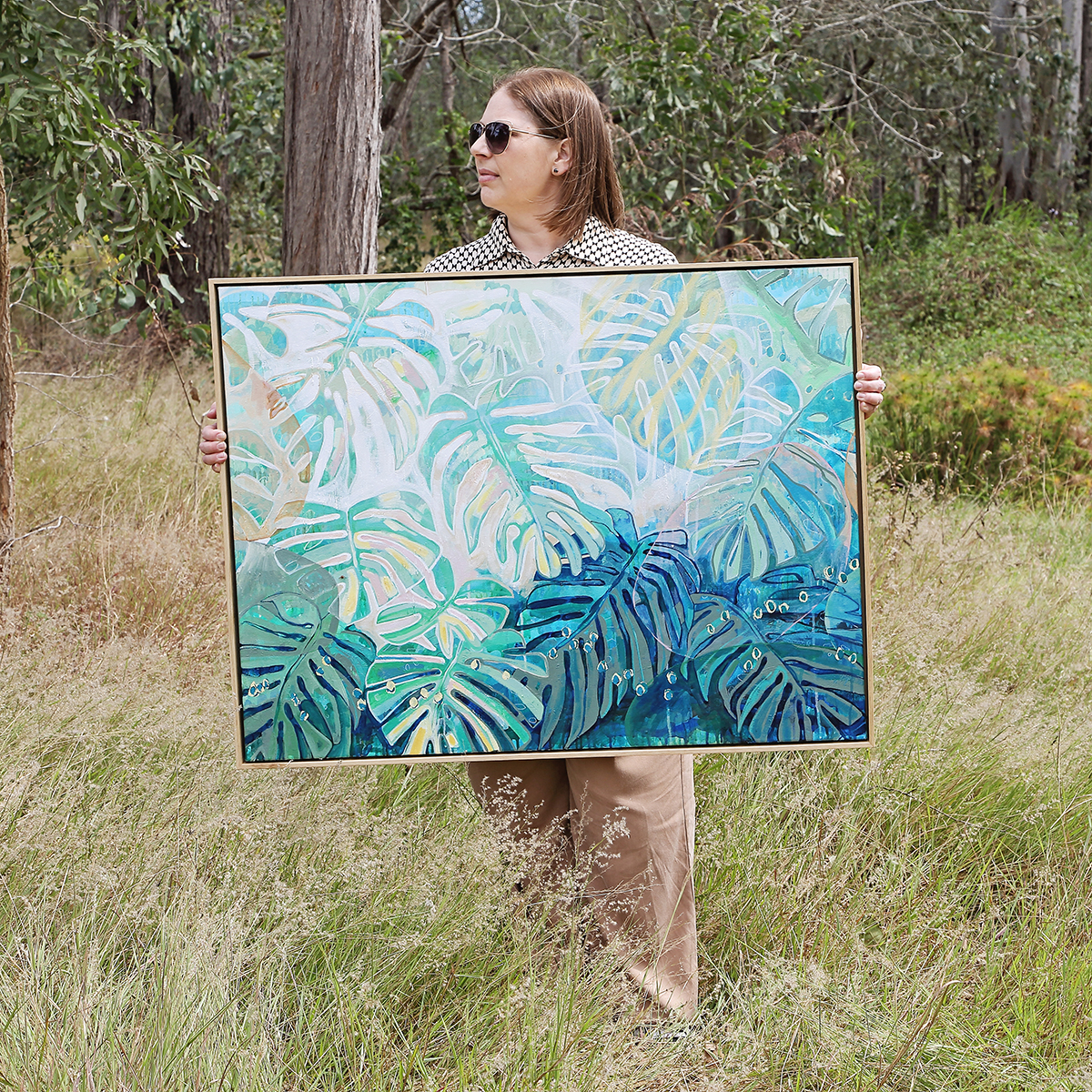 Lr 005 Native Monstera Moment I Smith And Brooks Art Large Tropical Art Large Scale Coastal Art Daintree Art Holiday Vibes
