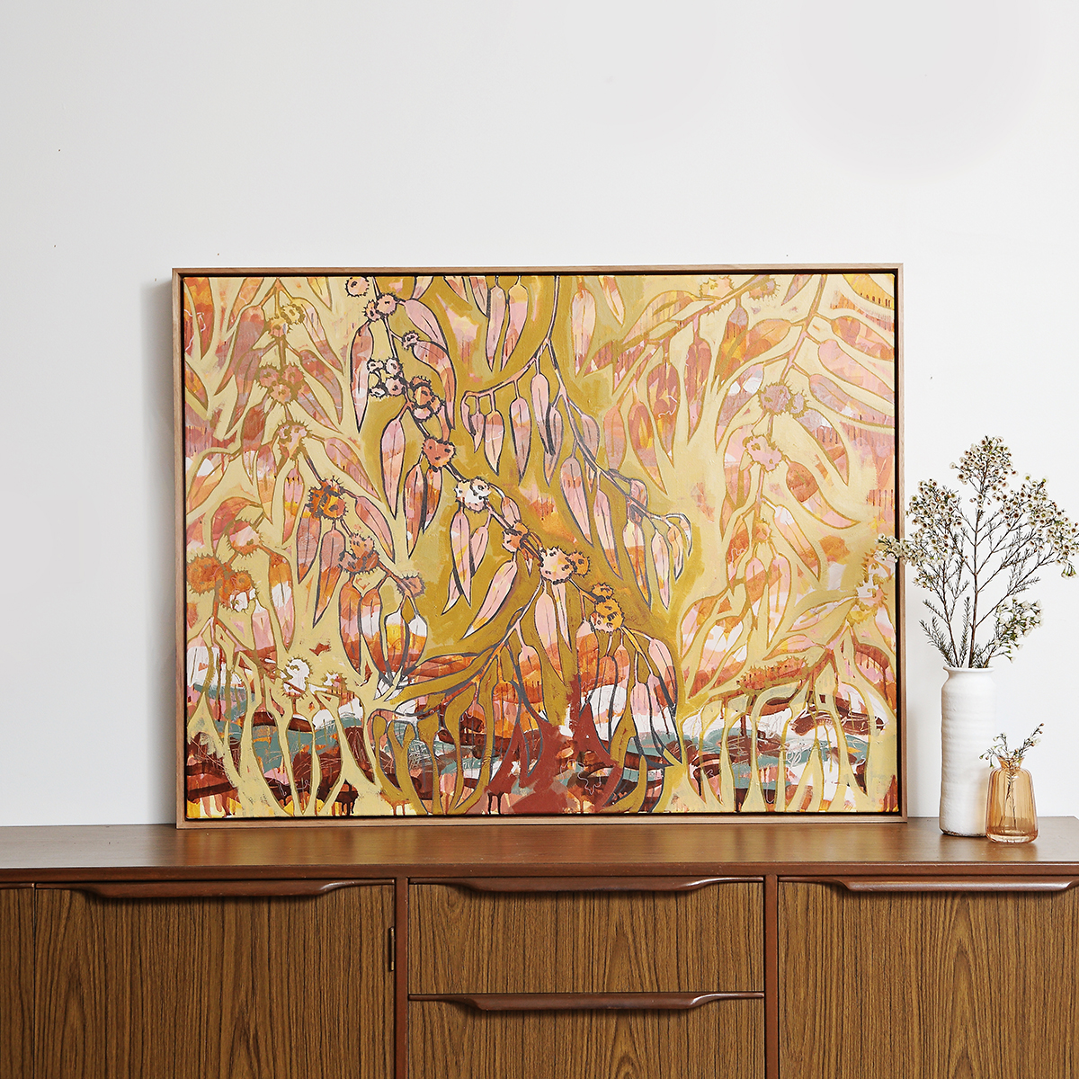 Lr 031 Mountain Ash Moment I Smith & Brooks Art Buy Wall Art Melbourne Art Semi Abstract Australian Native Species