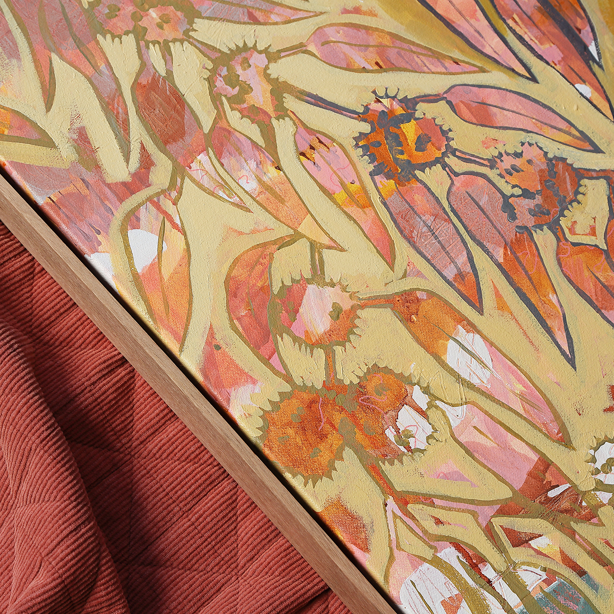 Lr 049 Mountain Ash Moment I Smith & Brooks Art Buy Wall Art Melbourne Art Semi Abstract Australian Native Species