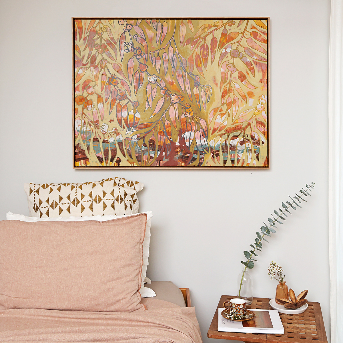 Lr 060 Mountain Ash Moment I Smith & Brooks Art Buy Wall Art Melbourne Art Semi Abstract Australian Native Species