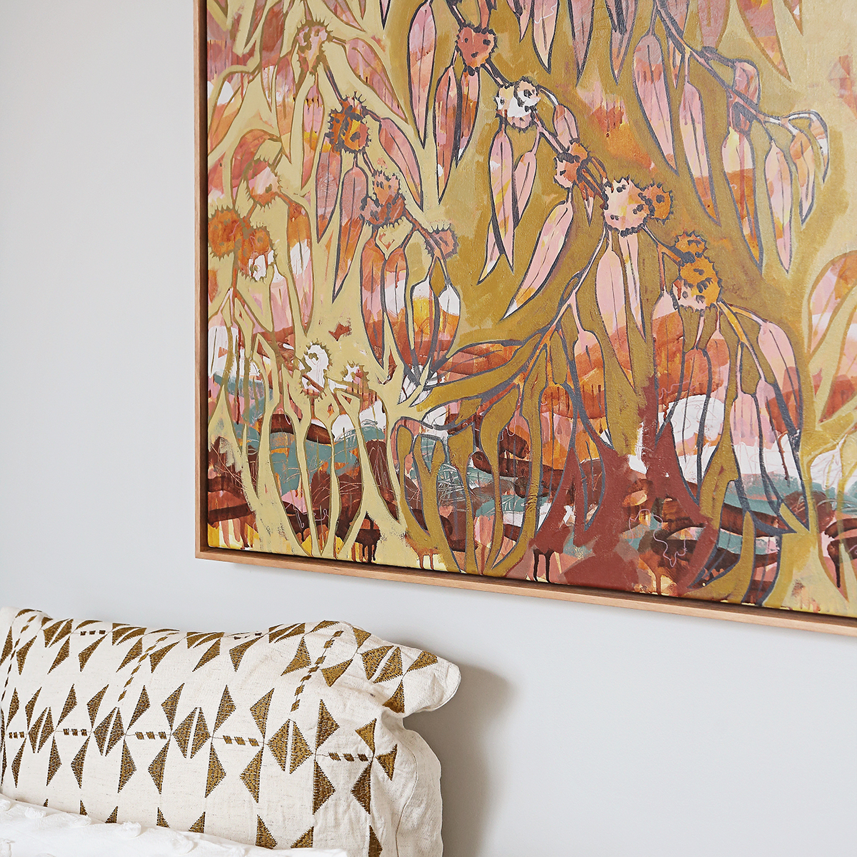 Lr 066 Mountain Ash Moment I Smith & Brooks Art Buy Wall Art Melbourne Art Semi Abstract Australian Native Species