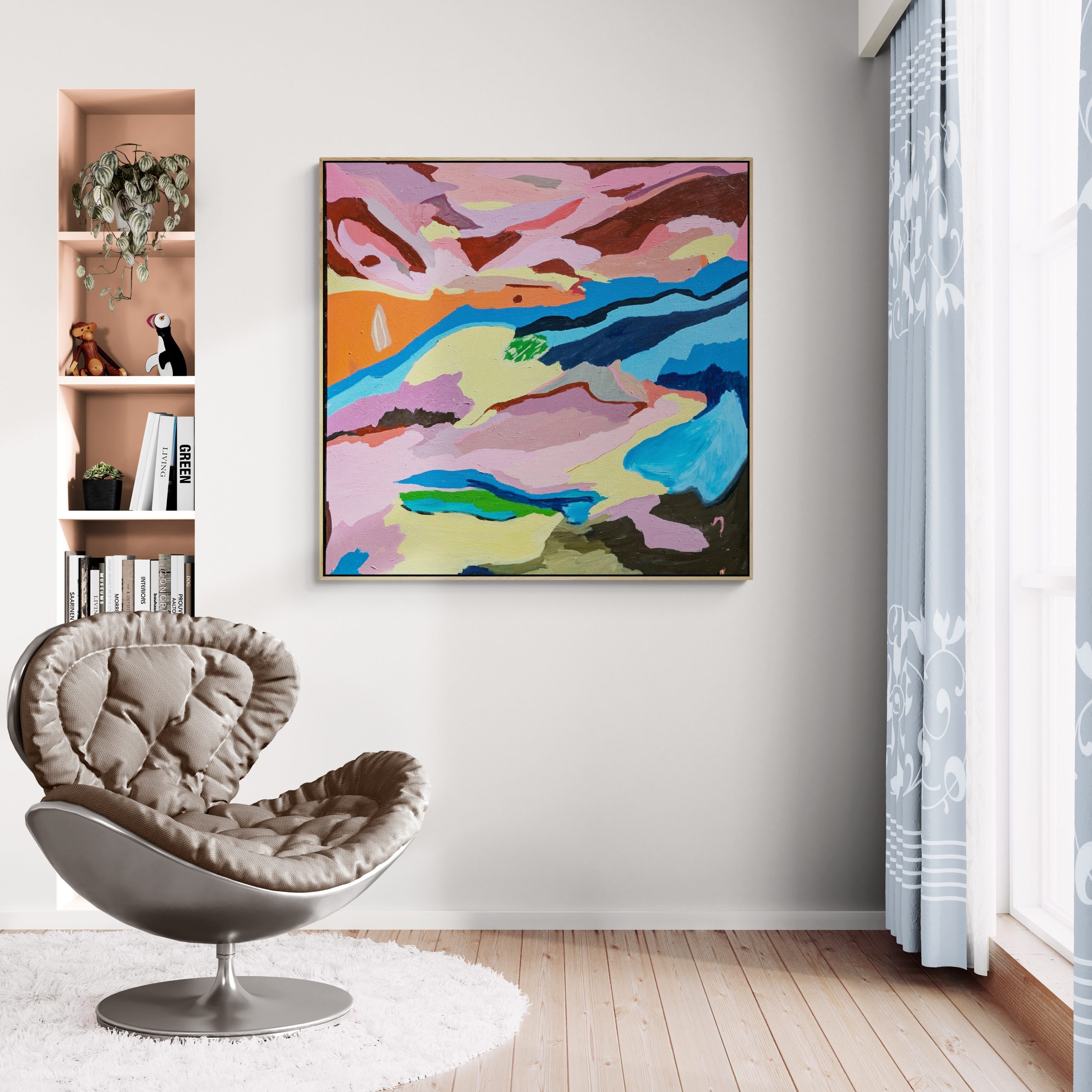 Bright Living Room With Modern Chair (7)