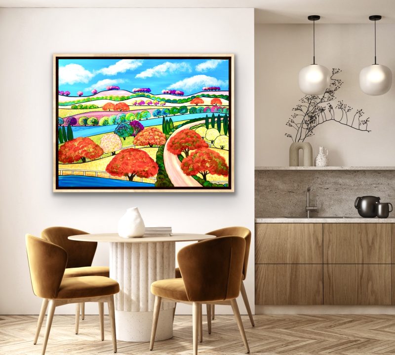 Springtime Poinciana and Dusty Pink Roads