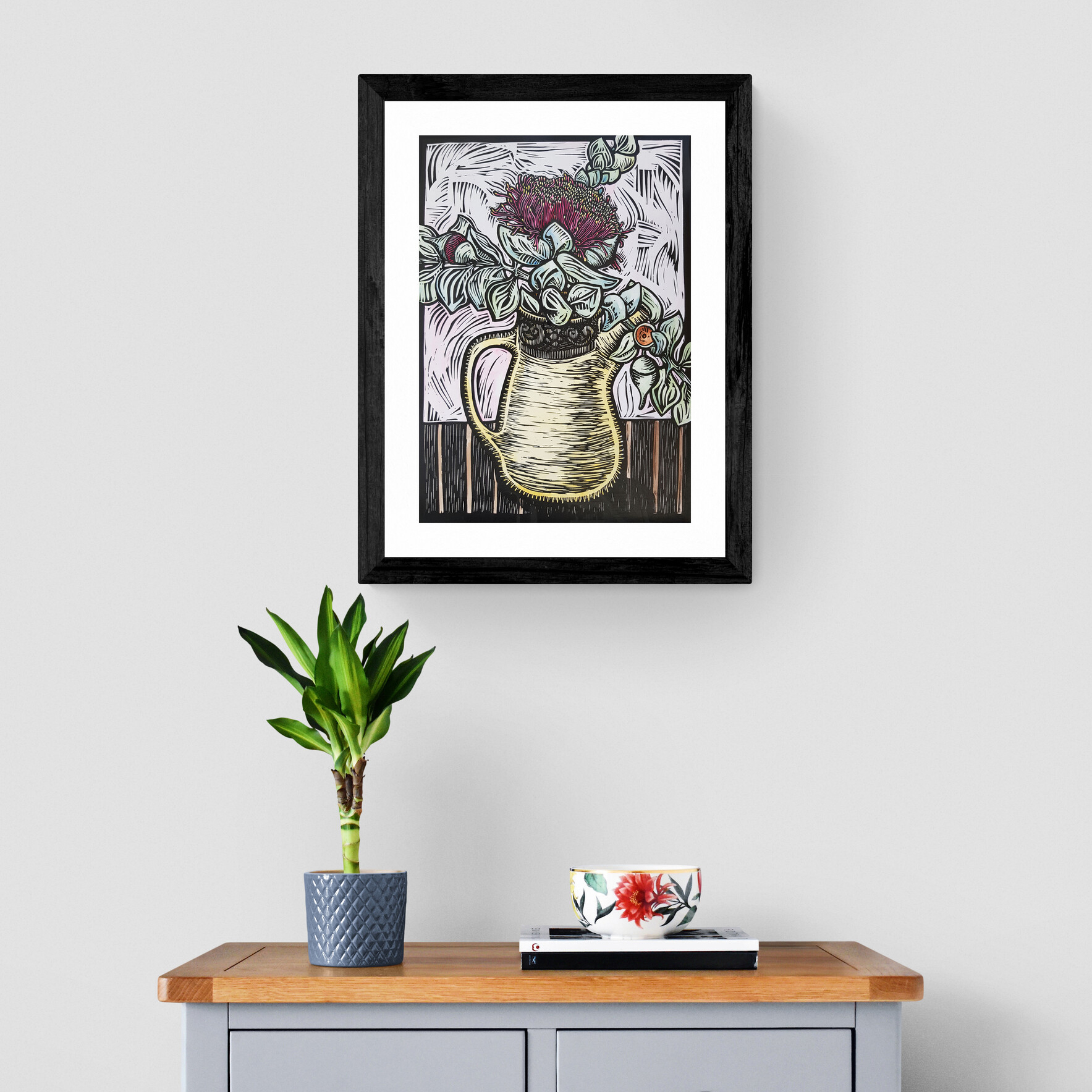 Coffee Pot Florals 2 Bu Nicola Cowie In Situ