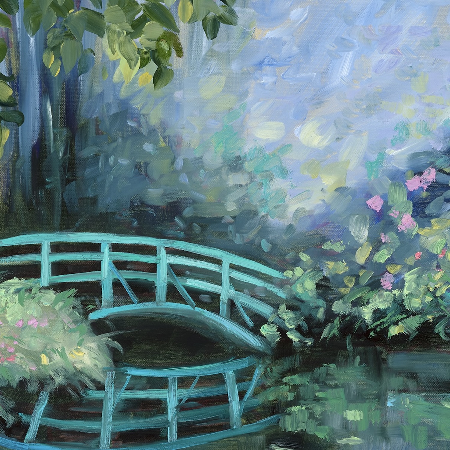 Meredith Howse Monets Garden Bridge Close Up