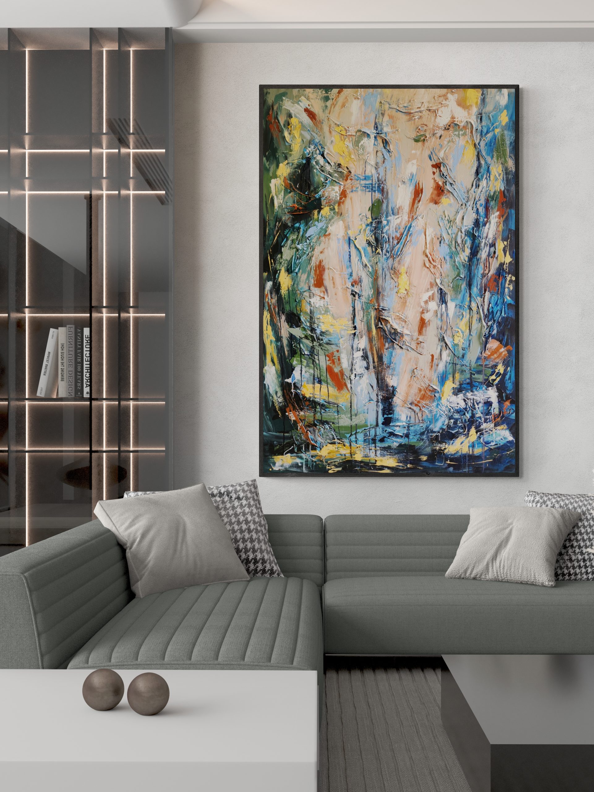 Modern Living Room With Large Sofa