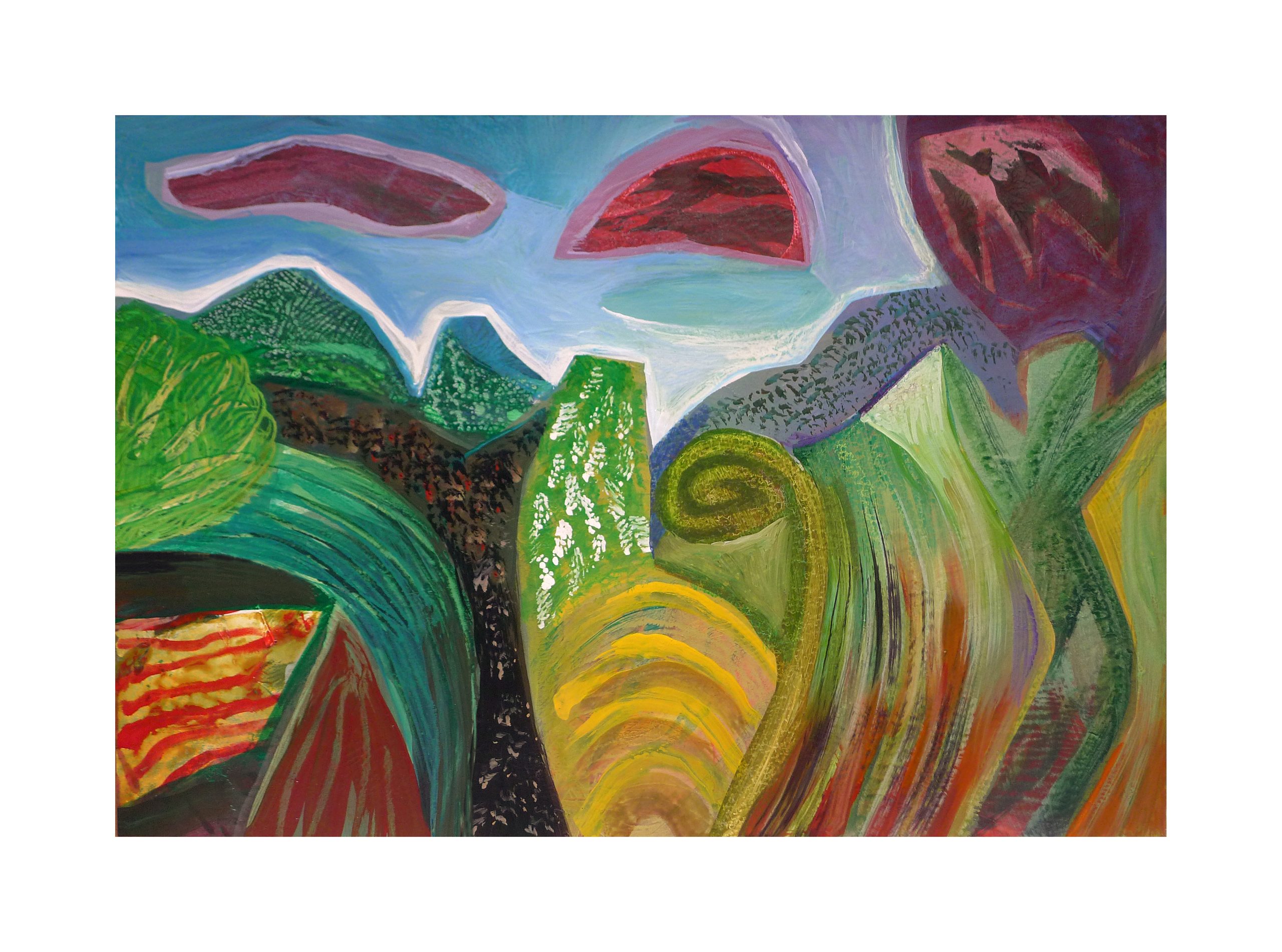 'waterfall' 3.3'24 Matted