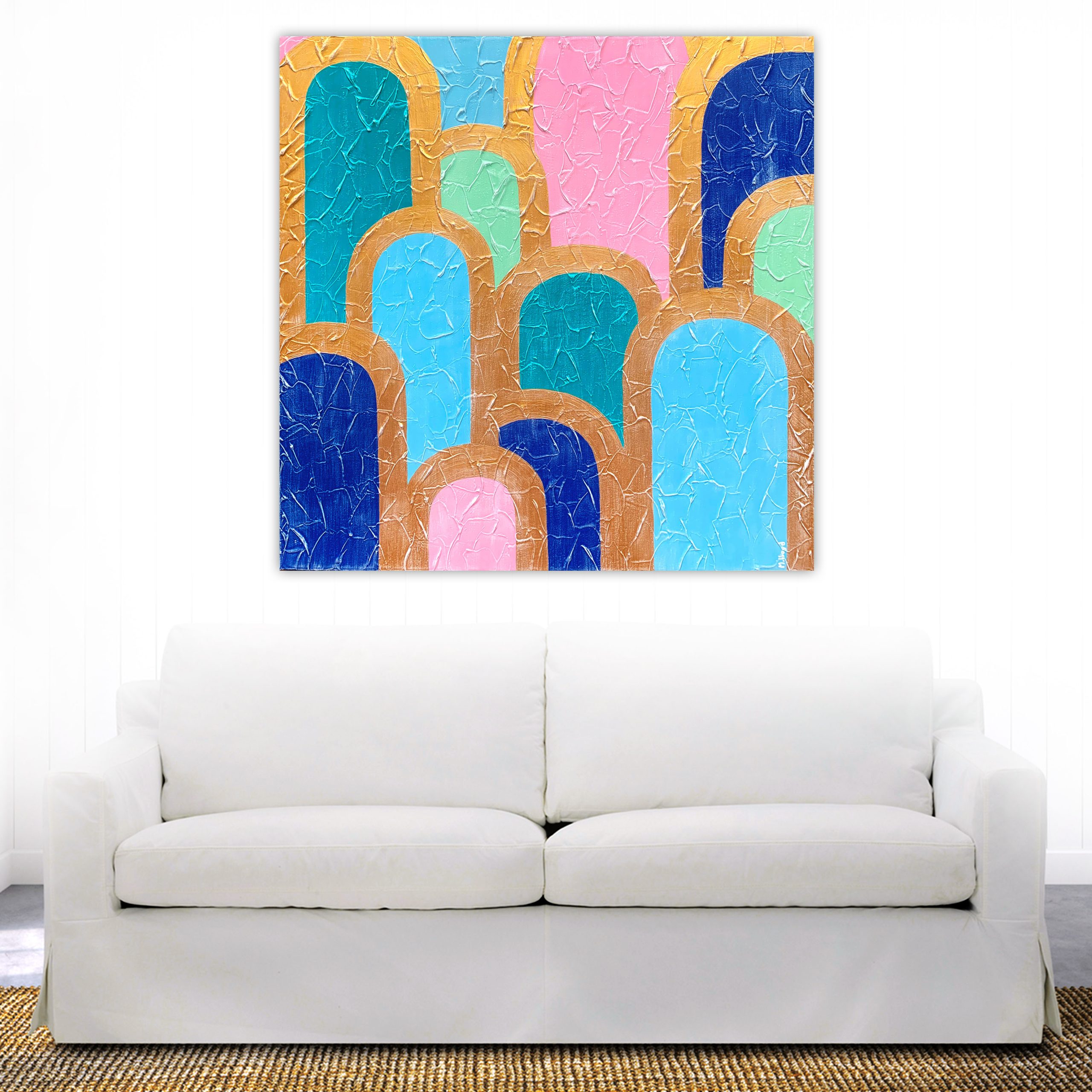 Lounge Abstract Golden Arches Coastal Vibes