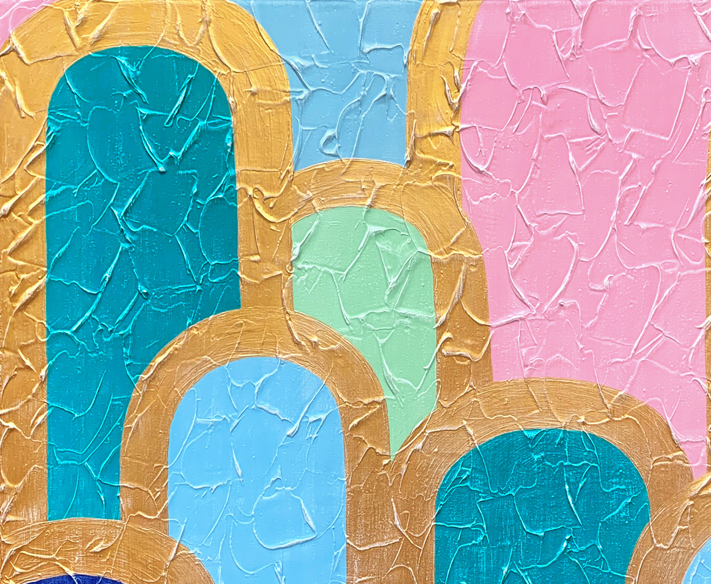 Close Up Abstract Golden Arches Coastal Vibes