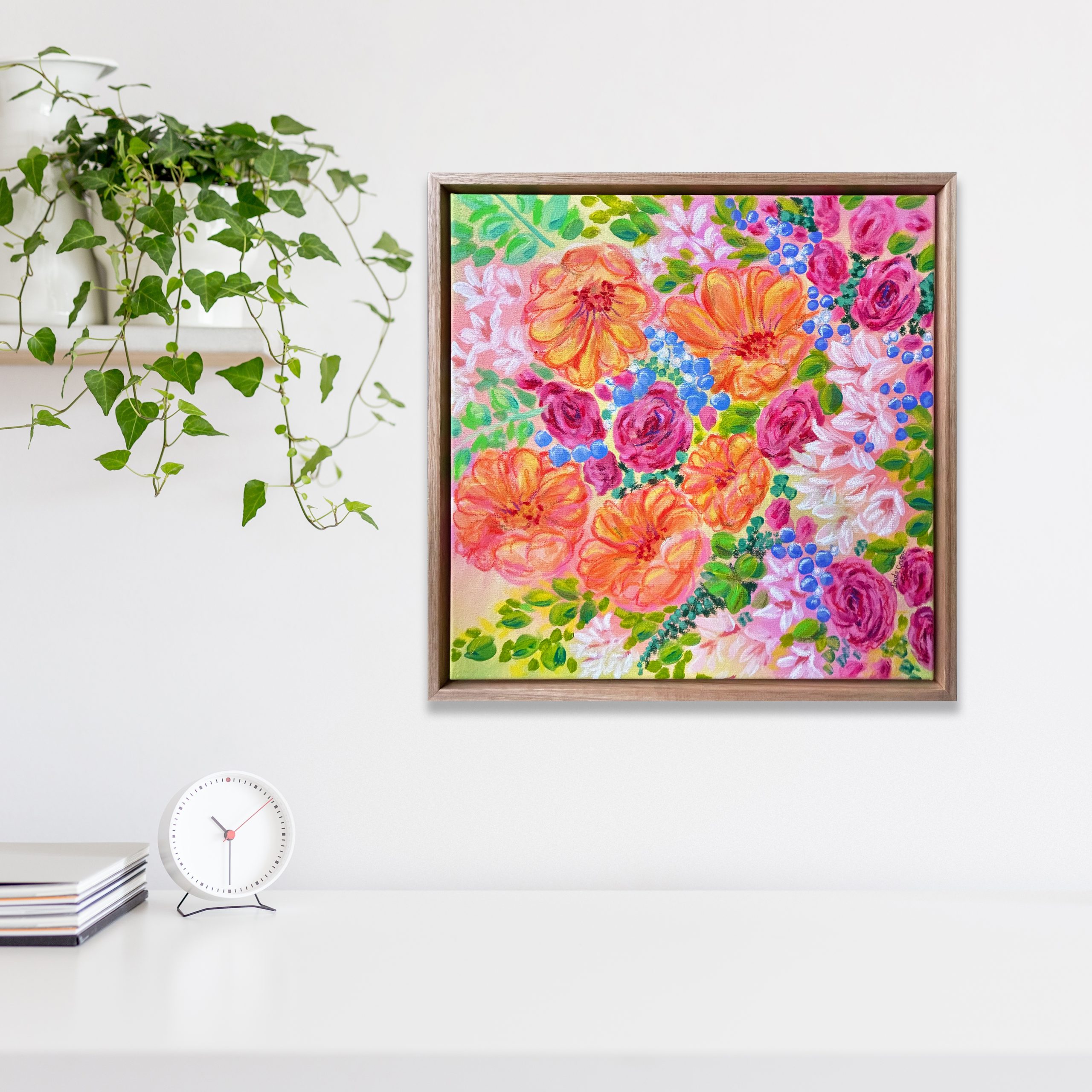 Linda Gregor Australian Artist Blooming Radiance Framed Interior Art Lovers Australia