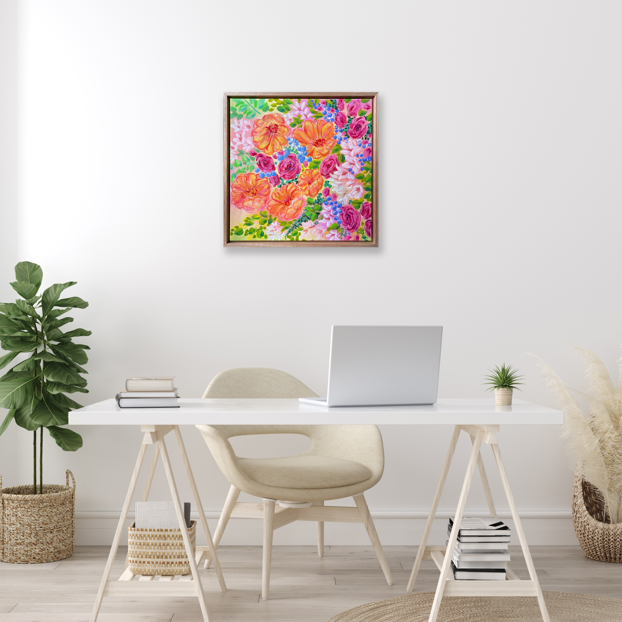 Poster,mock,up,in,home,interior,background,,home,office,,scandi Boho