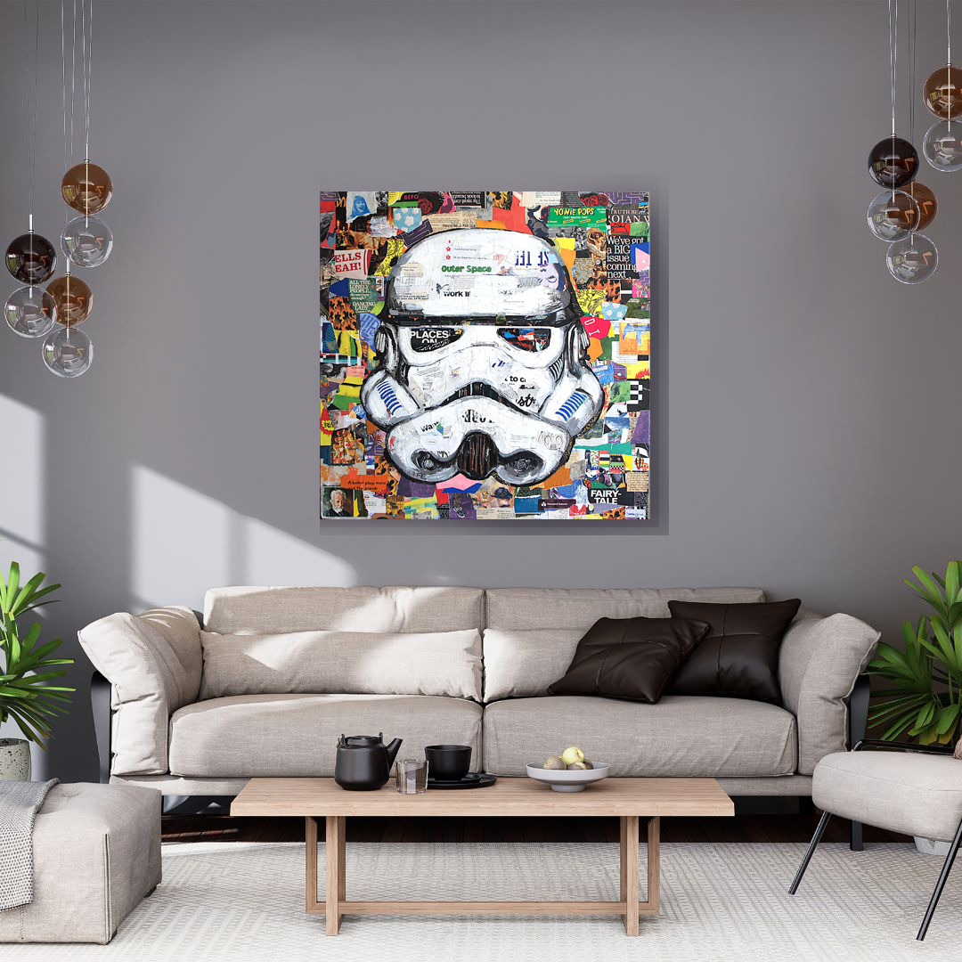 White Simple Background Wall Art Mockup Instagram Post 1