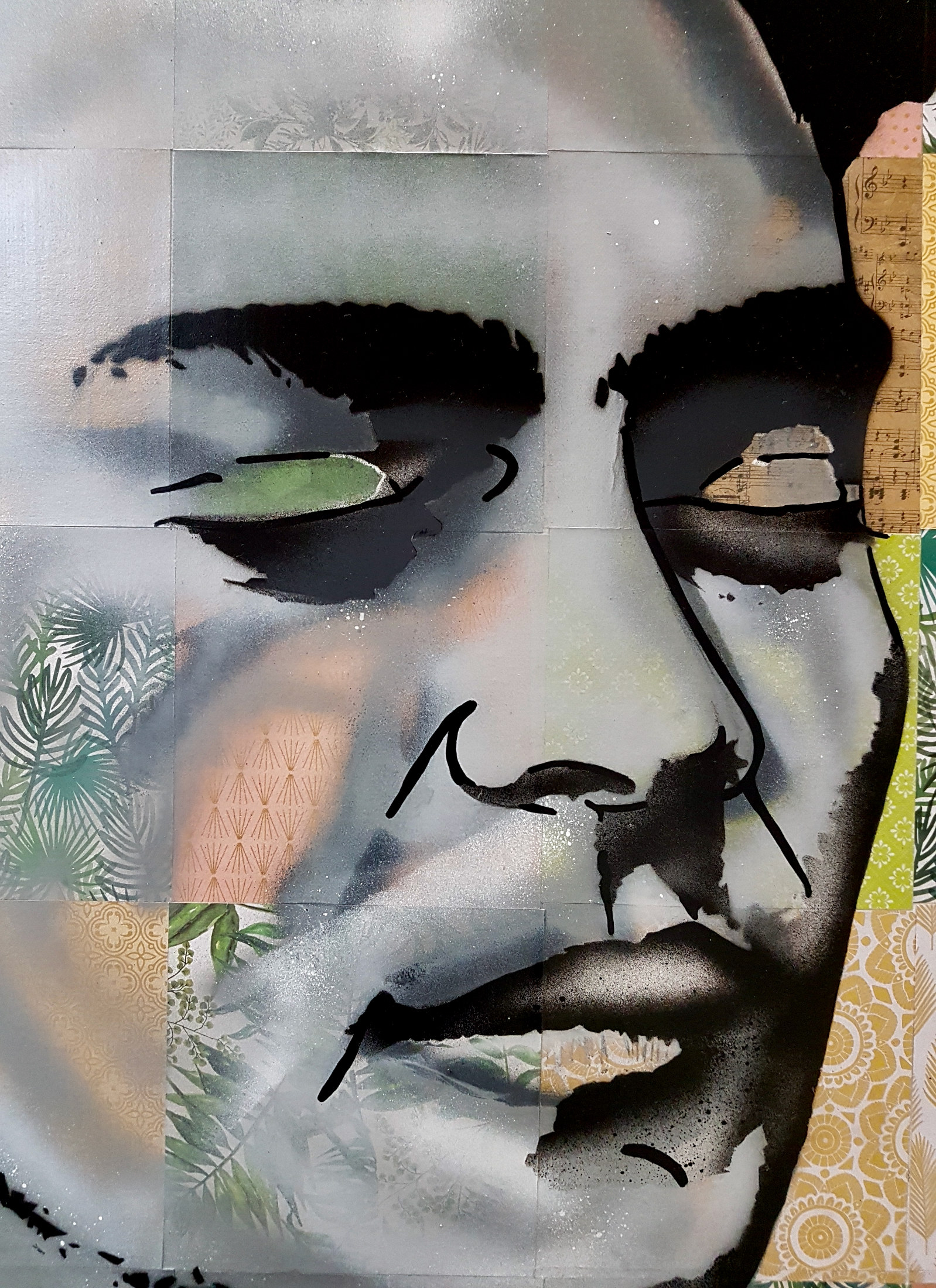 Hermosa Frida Songbird Designz Deborah Lang Abstract Strong Woman Mexican Painter Canvas Wall Art Popart Style 4