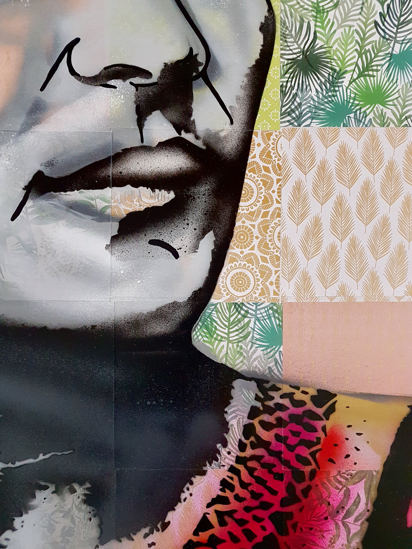 Hermosa Frida Songbird Designz Deborah Lang Abstract Strong Woman Mexican Painter Canvas Wall Art Popart Style 5