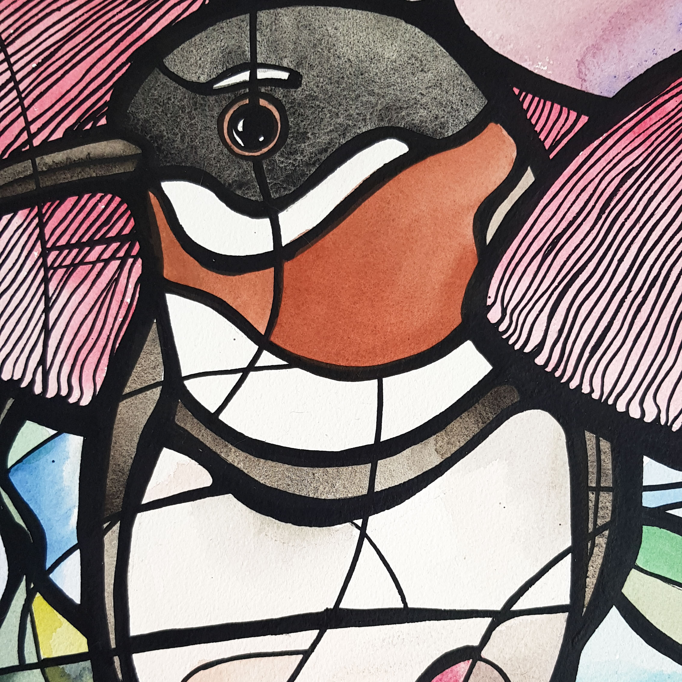 In The Gum Leaves By Nicola Cowie Watercolour