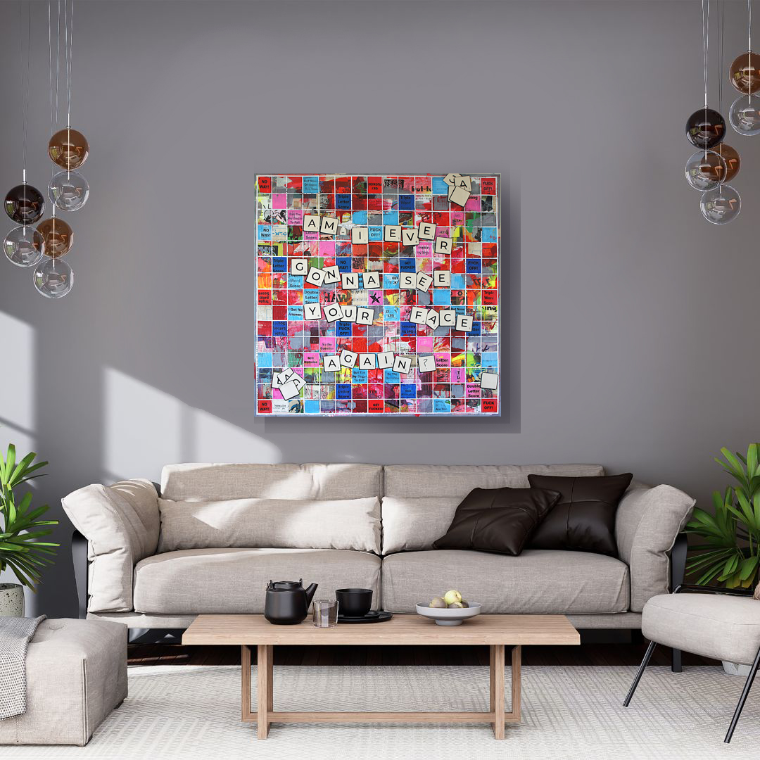 White Simple Background Wall Art Mockup Instagram Post 1