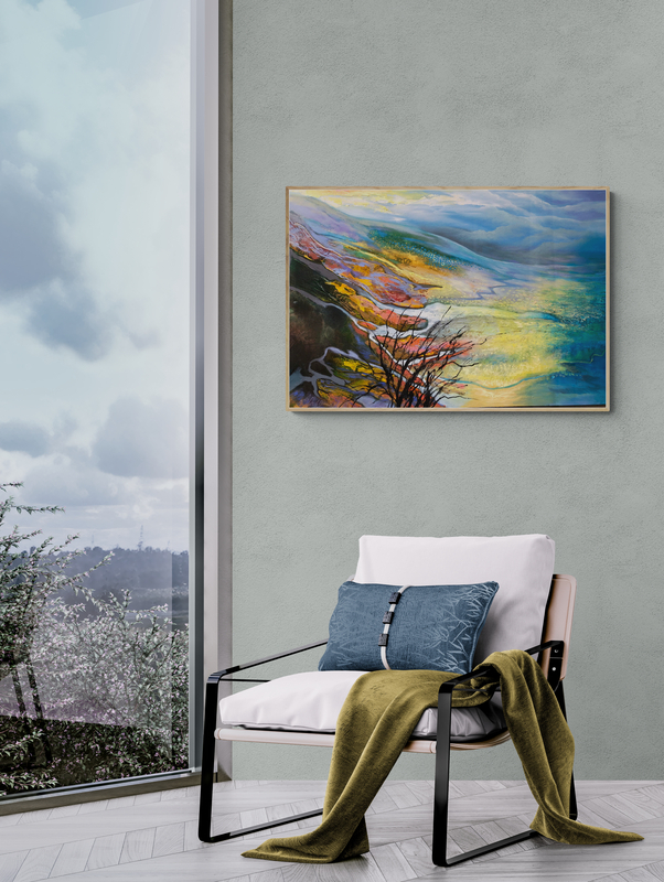 Interior With A Modern Armchair And Outdoor Views