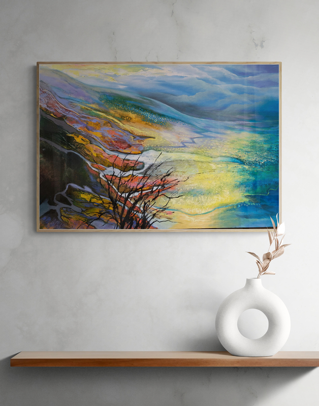 Contemporary Vase Sitting On Shelf (2)