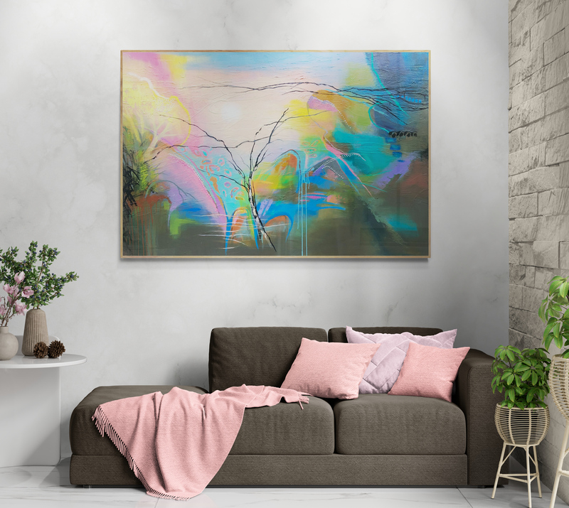 Living Room With Spotlit Wall (1)